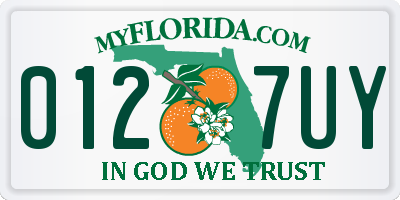 FL license plate 0127UY
