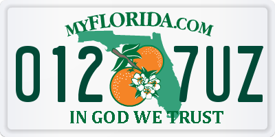 FL license plate 0127UZ