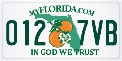 FL license plate 0127VB