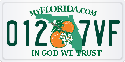 FL license plate 0127VF