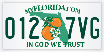 FL license plate 0127VG