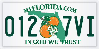 FL license plate 0127VI