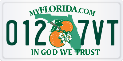 FL license plate 0127VT