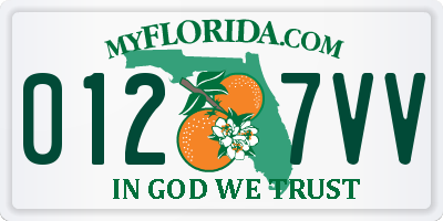 FL license plate 0127VV