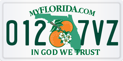 FL license plate 0127VZ