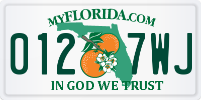 FL license plate 0127WJ