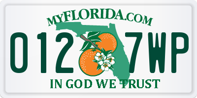 FL license plate 0127WP