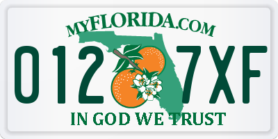 FL license plate 0127XF