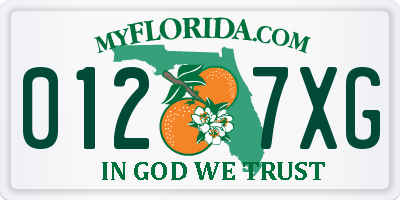 FL license plate 0127XG