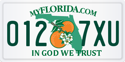 FL license plate 0127XU