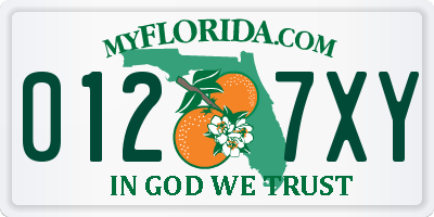 FL license plate 0127XY