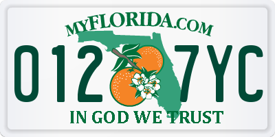 FL license plate 0127YC