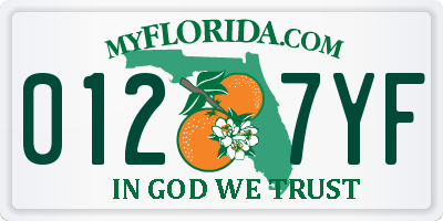 FL license plate 0127YF