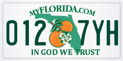 FL license plate 0127YH