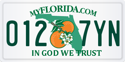 FL license plate 0127YN