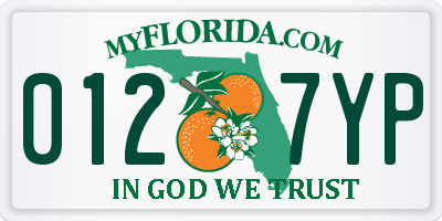 FL license plate 0127YP