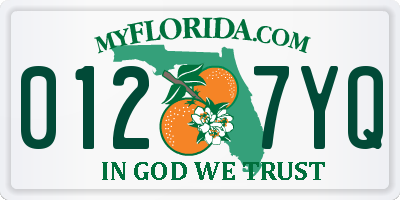 FL license plate 0127YQ
