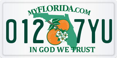 FL license plate 0127YU