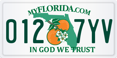 FL license plate 0127YV