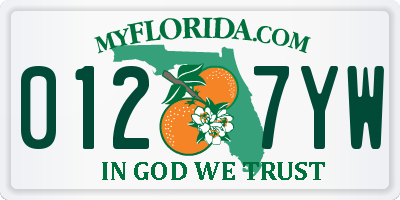 FL license plate 0127YW