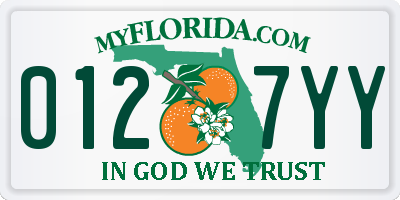 FL license plate 0127YY