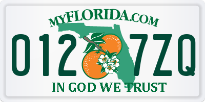 FL license plate 0127ZQ
