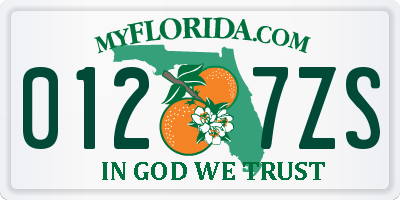 FL license plate 0127ZS