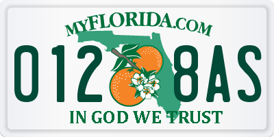 FL license plate 0128AS