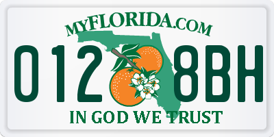 FL license plate 0128BH