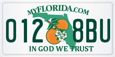FL license plate 0128BU