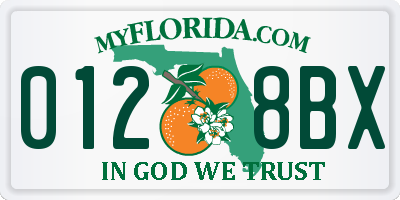 FL license plate 0128BX