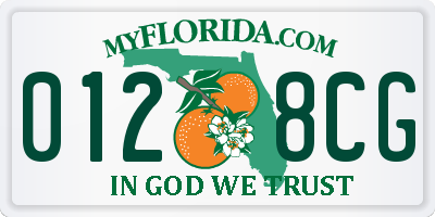 FL license plate 0128CG