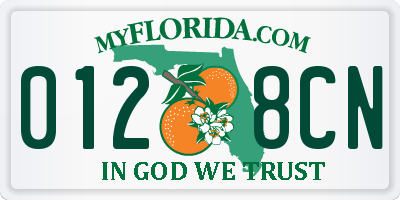FL license plate 0128CN