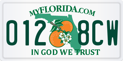 FL license plate 0128CW