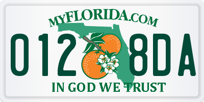FL license plate 0128DA