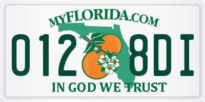 FL license plate 0128DI