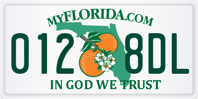 FL license plate 0128DL