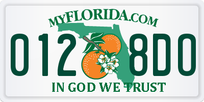 FL license plate 0128DO