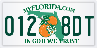 FL license plate 0128DT