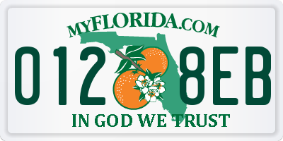 FL license plate 0128EB