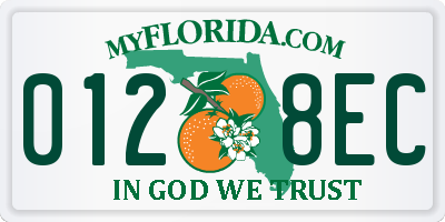 FL license plate 0128EC