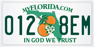 FL license plate 0128EM