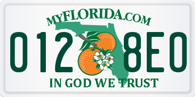 FL license plate 0128EO