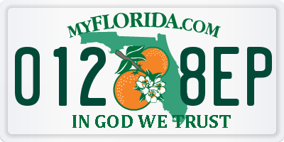 FL license plate 0128EP