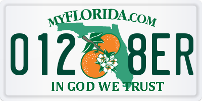 FL license plate 0128ER