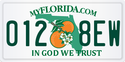 FL license plate 0128EW