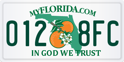 FL license plate 0128FC