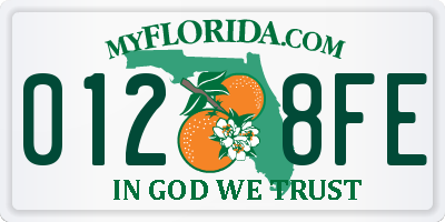 FL license plate 0128FE