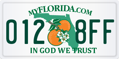 FL license plate 0128FF