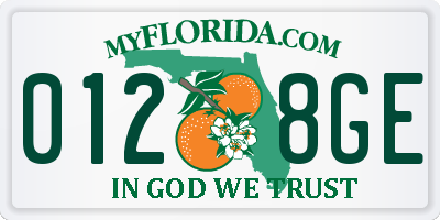 FL license plate 0128GE